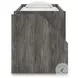 Frandern Gray Twin Loft Bed with Bookcase Storage