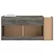 Frandern Warm Gray Twin Loft Bed with Bookcase Storage