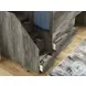 Frandern Gray Twin Loft Bed with Drawer Storage