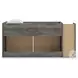 Frandern Gray Twin Loft Bed with Bookcase and Drawer Storage