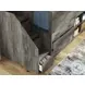 Frandern Gray Twin Loft Bed with Bookcase and Drawer Storage