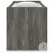 Frandern Gray Twin Loft Bed with Bookcase and Drawer Storage
