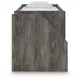 Frandern Warm Gray Twin Loft Bed with Drawer Storage