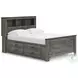 Frandern Gray Full Bookcase Panel Bed with Storage