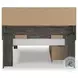 Frandern Gray Full Bookcase Panel Bed with Storage