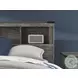 Frandern Gray Full Bookcase Panel Bed with Storage