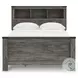 Frandern Gray Full Bookcase Panel Bed with Storage