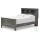 Frandern Gray Full Bookcase Panel Bed