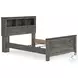 Frandern Gray Full Bookcase Panel Bed