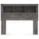 Frandern Rusti Warm Gray Full Bookcase Headboard