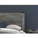 Frandern Black and Gray Full Storage Panel Bed with Nailhead Trim