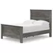 Frandern Black and Gray Full Panel Bed with Nailhead Trim