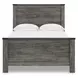 Frandern Black and Gray Full Panel Bed with Nailhead Trim