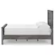 Frandern Black and Gray Full Panel Bed with Nailhead Trim