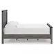 Frandern Black and Gray Full Panel Bed with Nailhead Trim