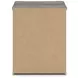 Frandern Gray 2 Drawer Nightstand with USB Charging