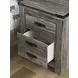 Frandern Gray 2 Drawer Nightstand with USB Charging