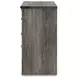 Frandern Gray 2 Drawer Nightstand with USB Charging