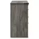 Frandern Gray 2 Drawer Nightstand with USB Charging