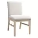 West End Ivory and Natural Maple Upholstered Parson Side Chair Set of 2