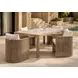 Trellis White Upholstered Outdoor Arm Chair