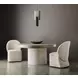 Monolith Beige 80" Round Extendable Dining Table