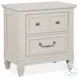 Willowbrook Egg Shell White and Cream Upholstered Wall Panel Bedroom Set with 2 Nightstand and USB Charging