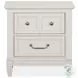 Willowbrook Egg Shell White and Cream Upholstered Wall Panel Bedroom Set with 2 Nightstand and USB Charging