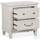 Willowbrook Egg Shell White and Cream Upholstered Wall Panel Bedroom Set with 2 Nightstand and USB Charging