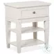 Willowbrook Egg Shell White Wall Panel Bedroom Set with 2 Nightstand and USB Charging
