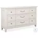 Willowbrook Egg Shell White Wall Panel Bedroom Set with 2 Nightstand and USB Charging