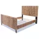 Maui Natural and Black Queen Panel Bed