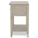 Blue Isles Ocean Blue and Aged Ivory 1 Drawer Woven Nightstand with USB Charging