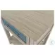 Blue Isles Ocean Blue and Aged Ivory 1 Drawer Woven Nightstand with USB Charging