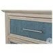 Blue Isles Ocean Blue and Aged Ivory 6 Drawer Woven Dresser