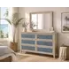 Blue Isles Aged Ivory Rectangular Dresser Mirror
