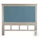 Blue Isles Ocean Blue and Aged Ivory King Headboard