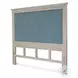 Blue Isles Ocean Blue and Aged Ivory King Headboard