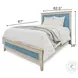 Blue Isles Ocean Blue and Aged Ivory King Panel Bed