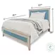 Blue Isles Ocean Blue and Aged Ivory Queen Panel Bed
