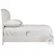 Silhouette Polished Stainless Steel King Upholstered Panel Bed