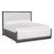 Ashford Lane Dark Umber and Milo Ivory Queen Upholstered Panel Bed