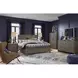 Ashford Lane Dark Umber and Milo Ivory Queen Upholstered Panel Bed