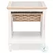 Ocean Mist Weathered White 1 Basket Rectangular End Table
