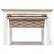 Ocean Mist Weathered White 1 Basket Rectangular End Table