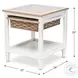 Ocean Mist Weathered White 1 Basket Rectangular End Table