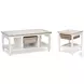 Ocean Mist Weathered White 1 Basket Rectangular Ocassional Table Set