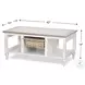 Ocean Mist Weathered White 1 Basket Rectangular Coffee Table