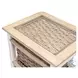 Ocean Mist Weathered Wood and White Distressed 2 Basket Storage Cabinet