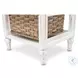 Ocean Mist Weathered Wood and White Distressed 2 Basket Storage Cabinet